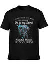 He Is My Horse Great Gift For Horse Lovers Lightweight Cotton T-Shirt – Daily Comfort Graphic Shirt