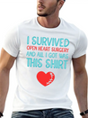 Heart Attack Survivor Heart Surgery Lightweight Cotton T-Shirt – Daily Comfort Graphic Shirt