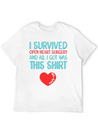 Heart Attack Survivor Heart Surgery Lightweight Cotton T-Shirt – Daily Comfort Graphic Shirt