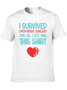 Heart Attack Survivor Heart Surgery Lightweight Cotton T-Shirt – Daily Comfort Graphic Shirt