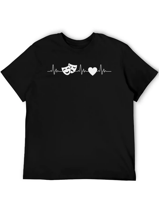 Heart Beat Theatre Lightweight Cotton T-Shirt – Daily Comfort Graphic Shirt
