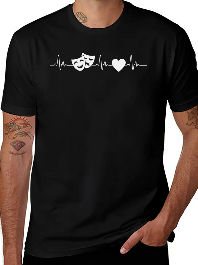 Heart Beat Theatre Lightweight Cotton T-Shirt – Daily Comfort Graphic Shirt