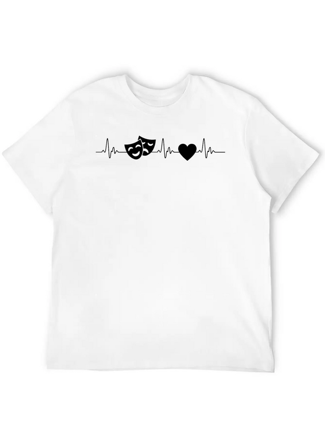 Heart Beat Theatre Lightweight Cotton T-Shirt – Daily Comfort Graphic Shirt