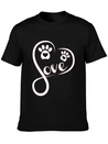 Heart Love Dog - Funny Dog Lightweight Cotton T-Shirt – Daily Comfort Graphic Shirt