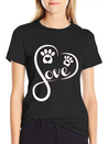 Heart Love Dog - Funny Dog Lightweight Cotton T-Shirt – Daily Comfort Graphic Shirt