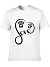 Heart Love Dog - Funny Dog Lightweight Cotton T-Shirt – Daily Comfort Graphic Shirt