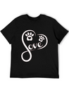 Heart Love Dog - Funny Dog Lightweight Cotton T-Shirt – Daily Comfort Graphic Shirt
