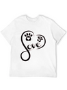 Heart Love Dog - Funny Dog Lightweight Cotton T-Shirt – Daily Comfort Graphic Shirt