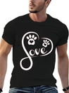Heart Love Dog - Funny Dog Lightweight Cotton T-Shirt – Daily Comfort Graphic Shirt
