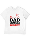 Heartbeat Heart Attack Survivor For Dad Grandpa Lightweight Cotton T-Shirt – Daily Comfort Graphic Shirt