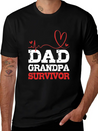 Heartbeat Heart Attack Survivor For Dad Grandpa Lightweight Cotton T-Shirt – Daily Comfort Graphic Shirt