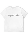 Heartbeat Mountain Lightweight Cotton T-Shirt – Daily Comfort Graphic Shirt