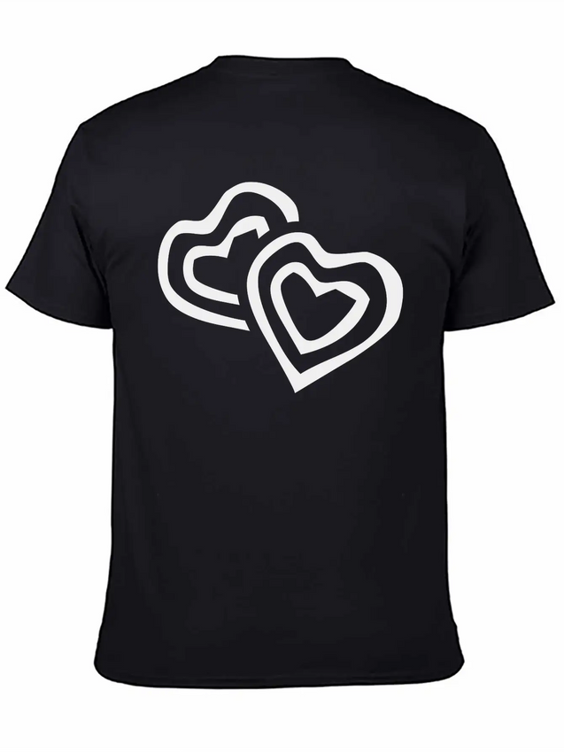 Hearts Lightweight Cotton T-Shirt – Daily Comfort Graphic Shirt