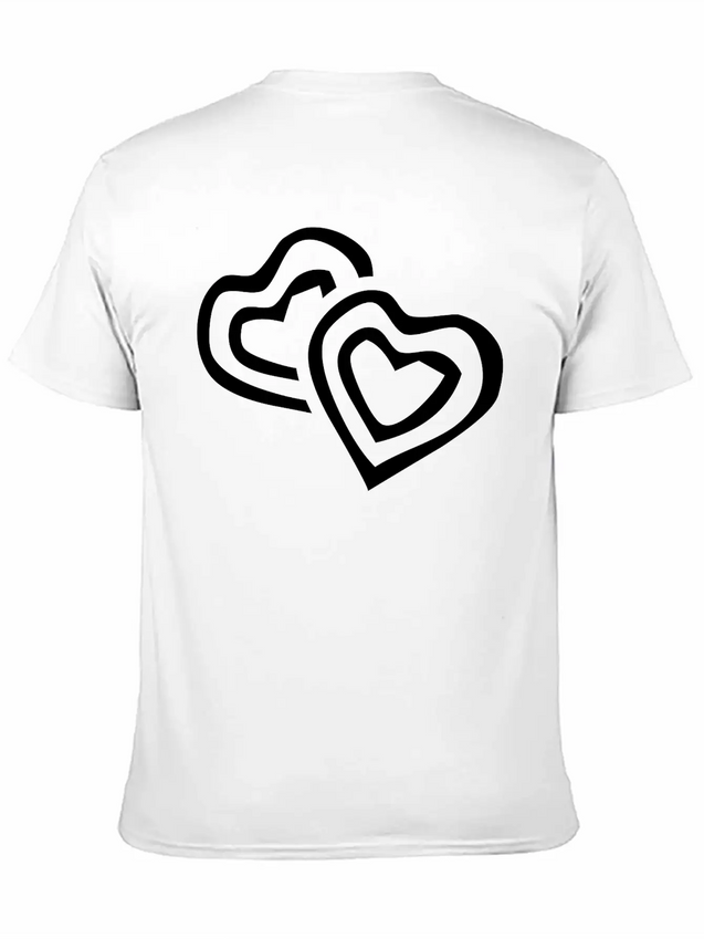 Hearts Lightweight Cotton T-Shirt – Daily Comfort Graphic Shirt