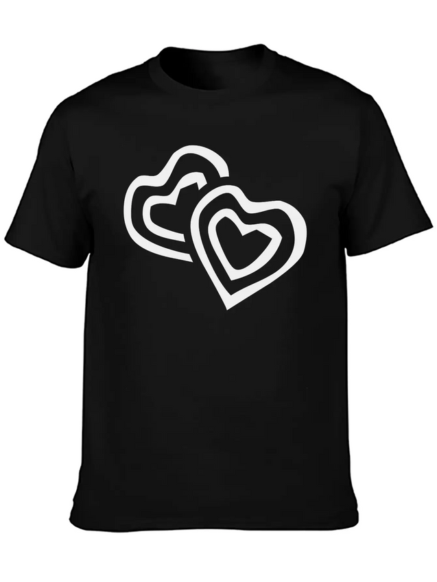 Hearts Lightweight Cotton T-Shirt – Daily Comfort Graphic Shirt