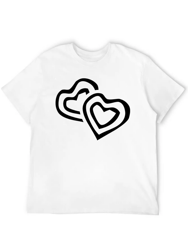 Hearts Lightweight Cotton T-Shirt – Daily Comfort Graphic Shirt