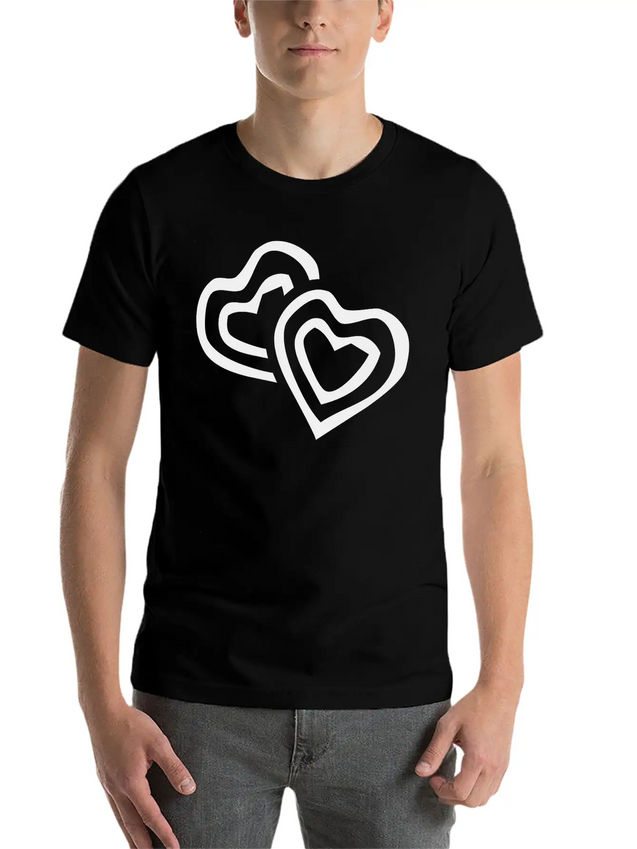 Hearts Lightweight Cotton T-Shirt – Daily Comfort Graphic Shirt