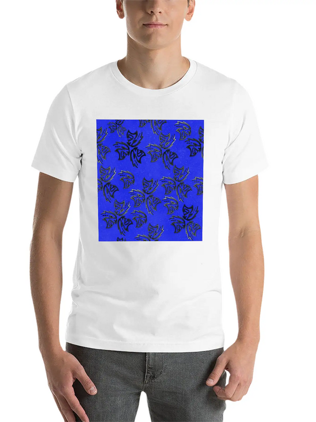 HellCat Pattern Blue Lightweight Cotton T-Shirt – Daily Comfort Graphic Shirt