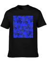 HellCat Pattern Blue Lightweight Cotton T-Shirt – Daily Comfort Graphic Shirt