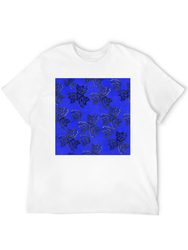 HellCat Pattern Blue Lightweight Cotton T-Shirt – Daily Comfort Graphic Shirt