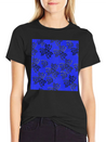 HellCat Pattern Blue Lightweight Cotton T-Shirt – Daily Comfort Graphic Shirt