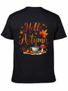 Hello Autumn Cozy Nostalgia Lightweight Cotton T-Shirt – Daily Comfort Graphic Shirt