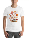 Hello Autumn Cozy Nostalgia Lightweight Cotton T-Shirt – Daily Comfort Graphic Shirt