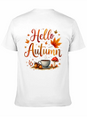 Hello Autumn Cozy Nostalgia Lightweight Cotton T-Shirt – Daily Comfort Graphic Shirt