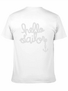 Hello Sailor Typography Lightweight Cotton T-Shirt – Daily Comfort Graphic Shirt