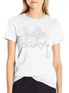 Hello Sailor Typography Lightweight Cotton T-Shirt – Daily Comfort Graphic Shirt