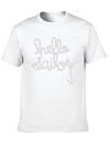 Hello Sailor Typography Lightweight Cotton T-Shirt – Daily Comfort Graphic Shirt
