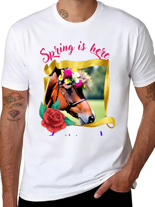 Hello Spring Lightweight Cotton T-Shirt – Daily Comfort Graphic Shirt