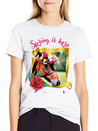 Hello Spring Lightweight Cotton T-Shirt – Daily Comfort Graphic Shirt