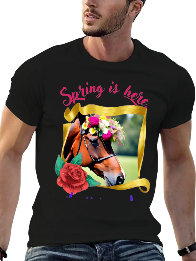 Hello Spring Lightweight Cotton T-Shirt – Daily Comfort Graphic Shirt