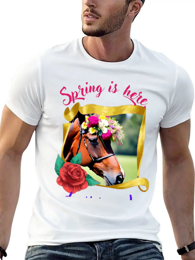Hello Spring Lightweight Cotton T-Shirt – Daily Comfort Graphic Shirt