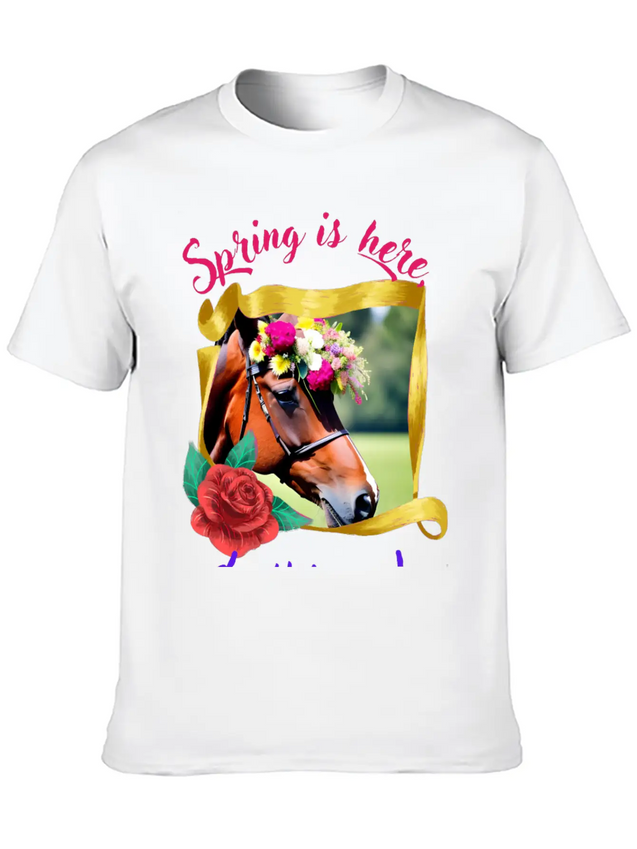 Hello Spring Lightweight Cotton T-Shirt – Daily Comfort Graphic Shirt