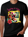 Hello Spring Lightweight Cotton T-Shirt – Daily Comfort Graphic Shirt