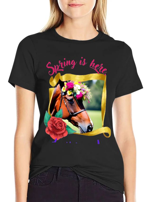 Hello Spring Lightweight Cotton T-Shirt – Daily Comfort Graphic Shirt