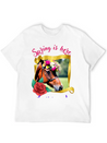 Hello Spring Lightweight Cotton T-Shirt – Daily Comfort Graphic Shirt