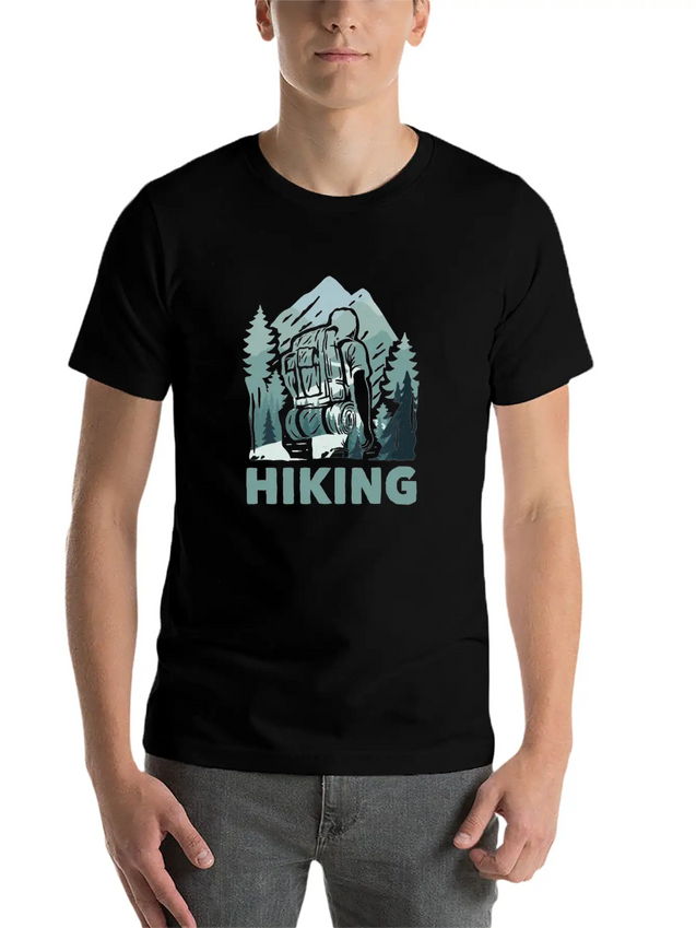 Hiking Trails Outdoor Hike Hiker Lightweight Cotton T-Shirt – Daily Comfort Graphic Shirt