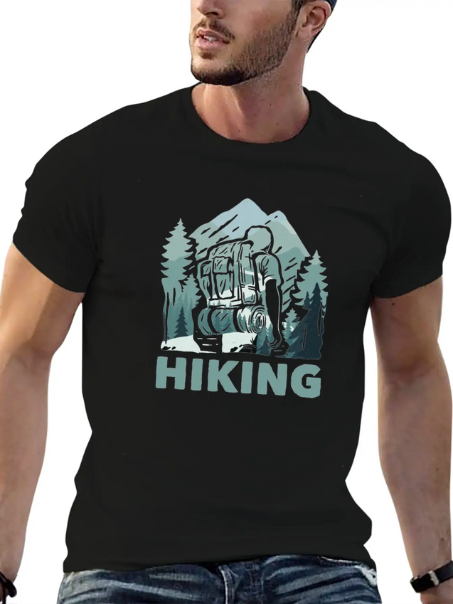 Hiking Trails Outdoor Hike Hiker Lightweight Cotton T-Shirt – Daily Comfort Graphic Shirt