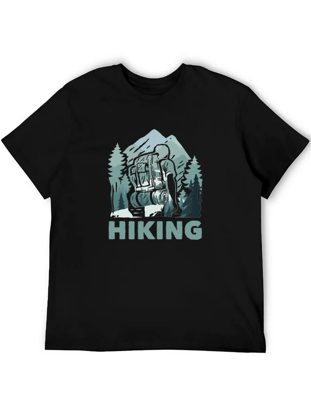Hiking Trails Outdoor Hike Hiker Lightweight Cotton T-Shirt – Daily Comfort Graphic Shirt