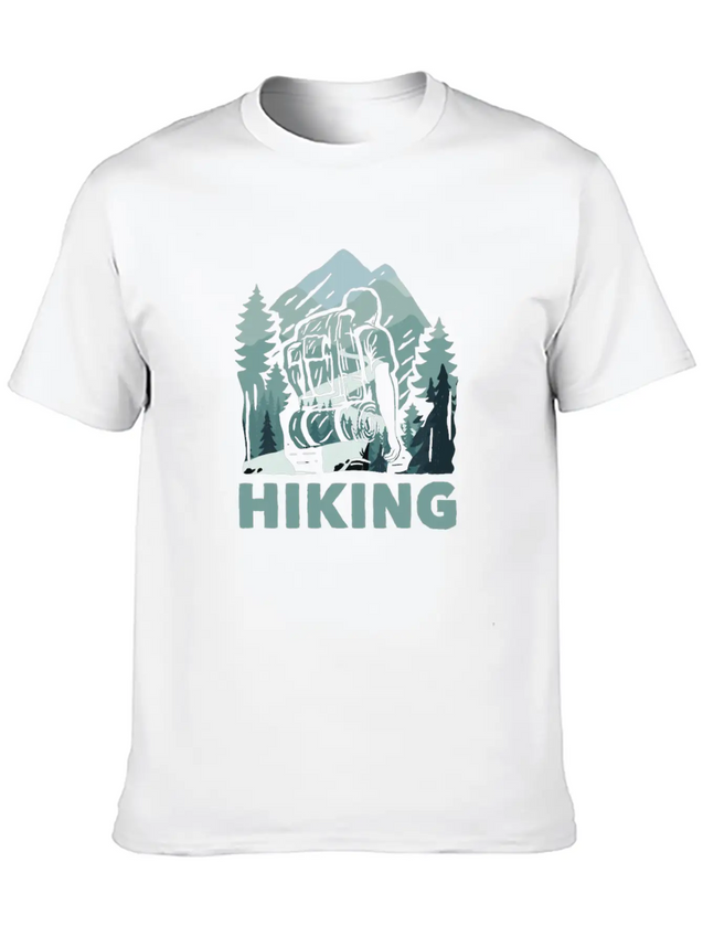 Hiking Trails Outdoor Hike Hiker Lightweight Cotton T-Shirt – Daily Comfort Graphic Shirt