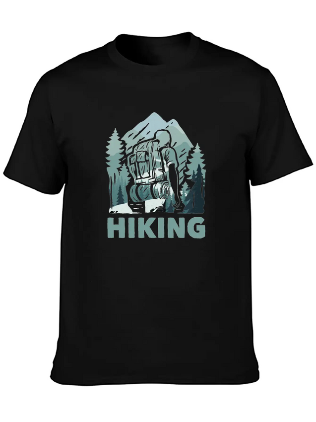 Hiking Trails Outdoor Hike Hiker Lightweight Cotton T-Shirt – Daily Comfort Graphic Shirt