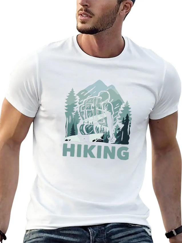 Hiking Trails Outdoor Hike Hiker Lightweight Cotton T-Shirt – Daily Comfort Graphic Shirt