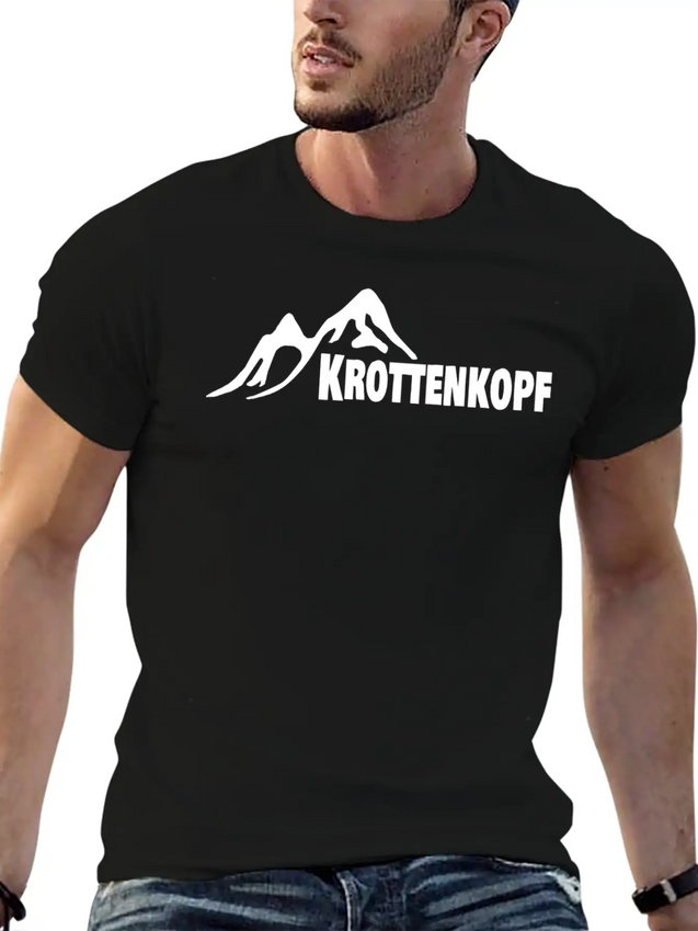 Hill And Mountain Krottenkopf In Germany Lightweight Cotton T-Shirt – Daily Comfort Graphic Shirt