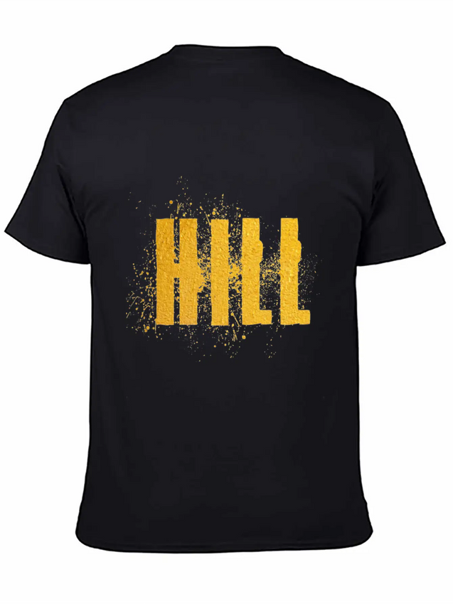 Hill Word Art Lightweight Cotton T-Shirt – Daily Comfort Graphic Shirt
