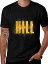 Hill Word Art Lightweight Cotton T-Shirt – Daily Comfort Graphic Shirt