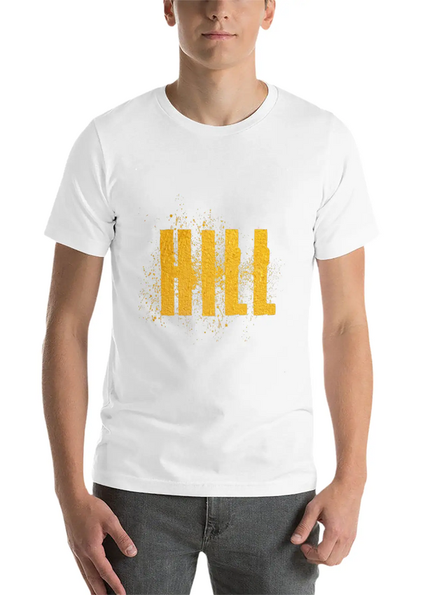 Hill Word Art Lightweight Cotton T-Shirt – Daily Comfort Graphic Shirt