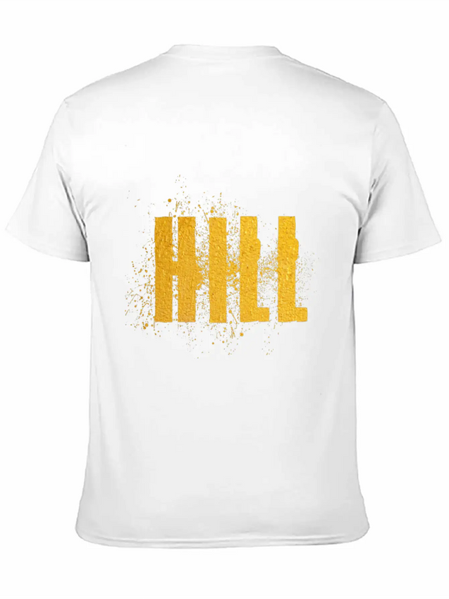 Hill Word Art Lightweight Cotton T-Shirt – Daily Comfort Graphic Shirt